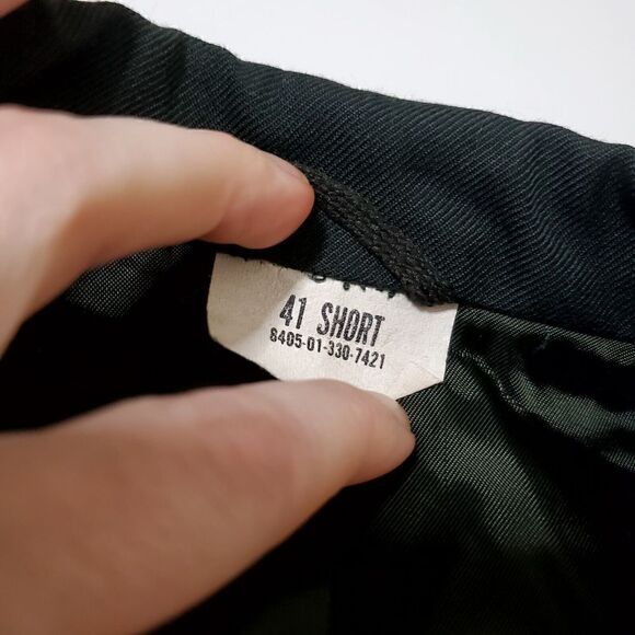 VNTG Maryland Manufacturing Co Mens Army Blazer Size 41 Short Dacron Wool Blend - Picture 14 of 14